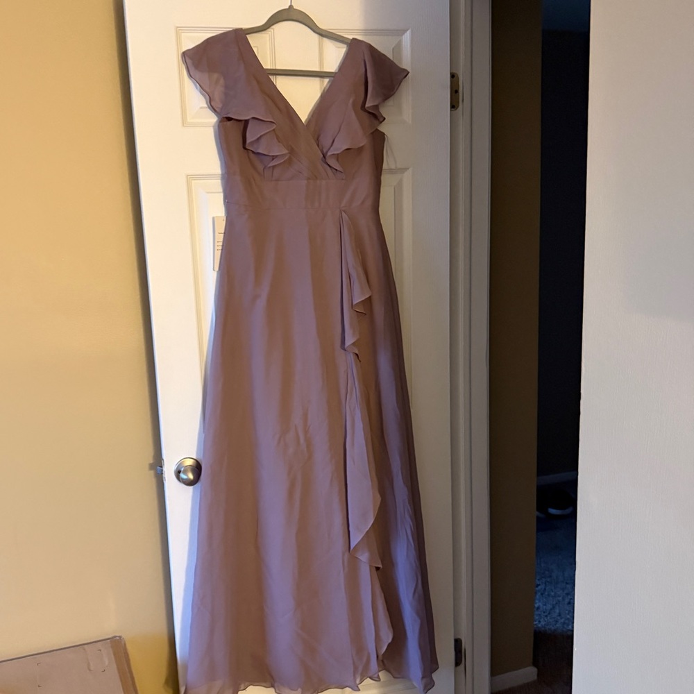 Dark Mauve Floor Length Dress